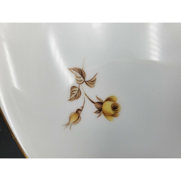 Vintage Hiroko Japan China 10" Plate with Yellow Roses & Gold Trim - Picture 9 of 12